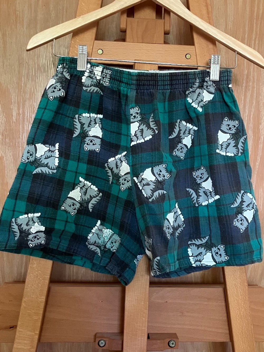 Vintage cat plaid boxer shorts!